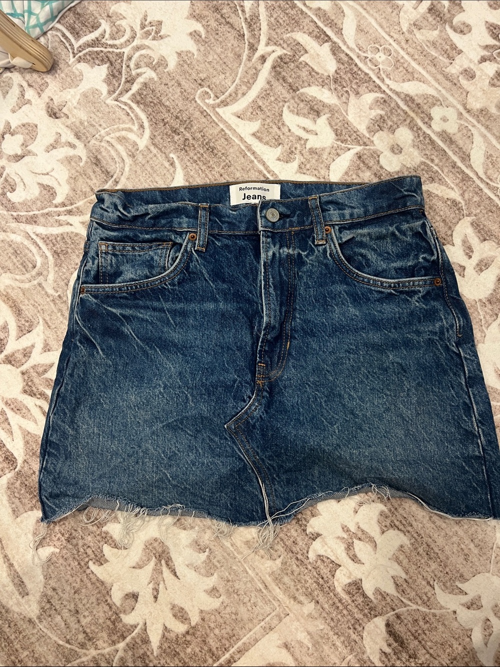 Reformation Nina Denim Mini Skirt 28